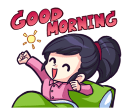 Titari Ridory Glasses Girl with ponytail sticker #1231641