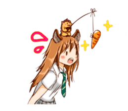 Girls cosplaying animals. sticker #1231776