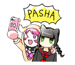 Girls cosplaying animals. sticker #1231796