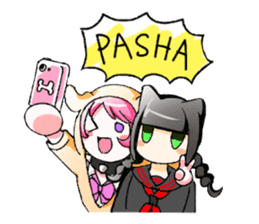 Girls cosplaying animals. sticker #1231796