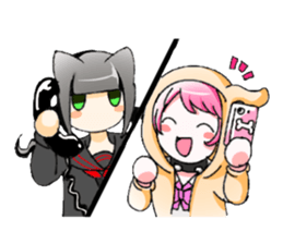 Girls cosplaying animals. sticker #1231797