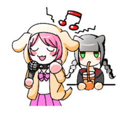 Girls cosplaying animals. sticker #1231798