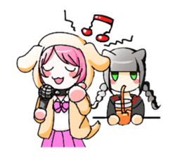 Girls cosplaying animals. sticker #1231798