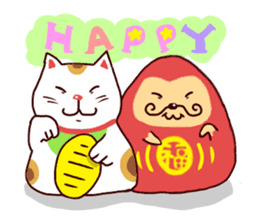happy daruma sticker #1232656