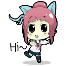 Chiyo, the sweet and funny school girl sticker #1232690