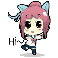 Chiyo, the sweet and funny school girl sticker #1232690