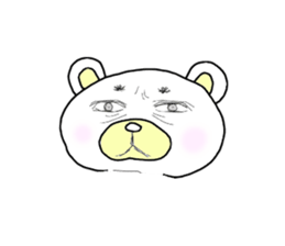 eyebrow bear sticker #1232729