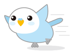 cute blue bird sticker #1232765