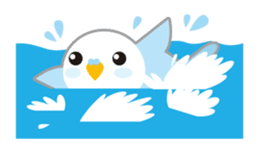 cute blue bird sticker #1232792
