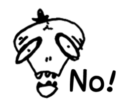 Doodle skull man sticker #1233807