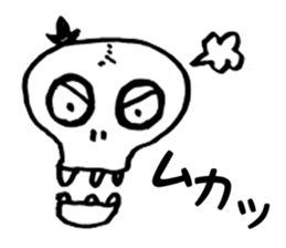 Doodle skull man sticker #1233812