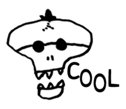 Doodle skull man sticker #1233816