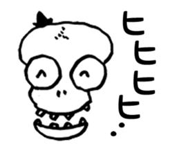 Doodle skull man sticker #1233826