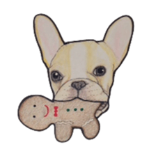 Merry Christmas French bulldog sticker sticker #1233845