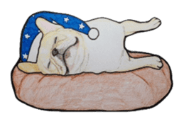 Merry Christmas French bulldog sticker sticker #1233851