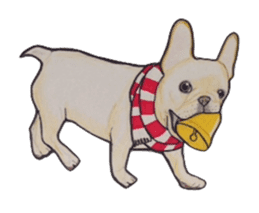 Merry Christmas French bulldog sticker sticker #1233852