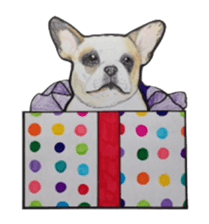 Merry Christmas French bulldog sticker sticker #1233859