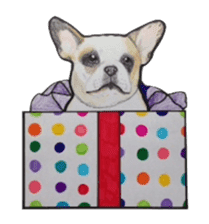 Merry Christmas French bulldog sticker sticker #1233859