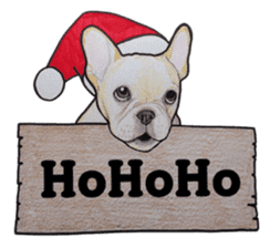 Merry Christmas French bulldog sticker sticker #1233864