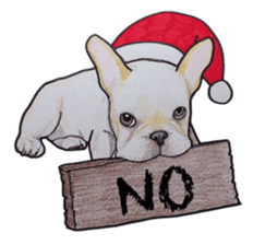 Merry Christmas French bulldog sticker sticker #1233867