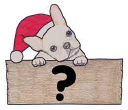 Merry Christmas French bulldog sticker sticker #1233869