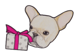 Merry Christmas French bulldog sticker sticker #1233875
