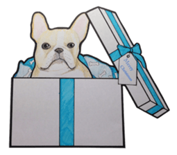 Merry Christmas French bulldog sticker sticker #1233877