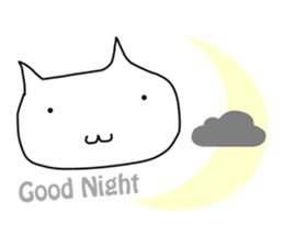 Mumu The White Cat sticker #1234284