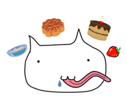 Mumu The White Cat sticker #1234285