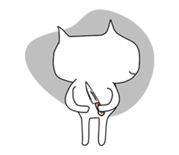 Mumu The White Cat sticker #1234287