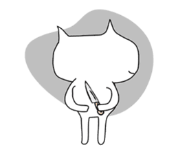 Mumu The White Cat sticker #1234287