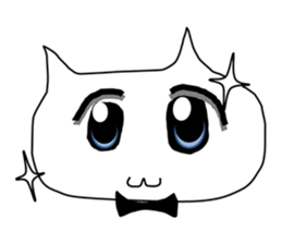 Mumu The White Cat sticker #1234290