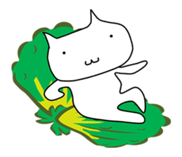 Mumu The White Cat sticker #1234295