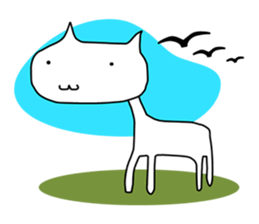 Mumu The White Cat sticker #1234297