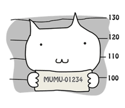 Mumu The White Cat sticker #1234300