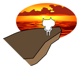 Mumu The White Cat sticker #1234302