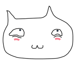 Mumu The White Cat sticker #1234306