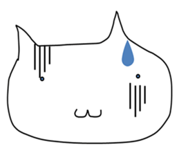 Mumu The White Cat sticker #1234311