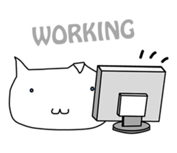 Mumu The White Cat sticker #1234312