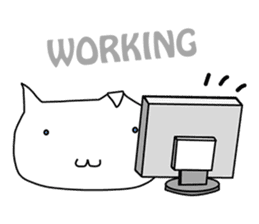 Mumu The White Cat sticker #1234312