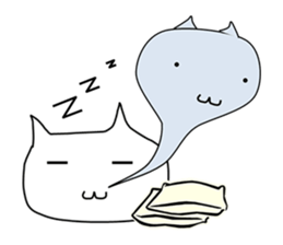 Mumu The White Cat sticker #1234320