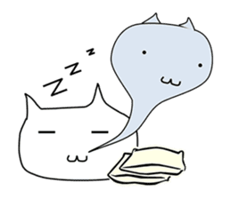 Mumu The White Cat sticker #1234320