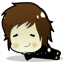 Akito, funny charming cool school boy sticker #1234522