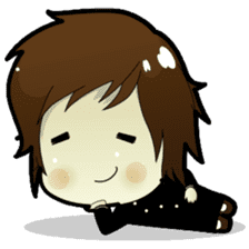 Akito, funny charming cool school boy sticker #1234522