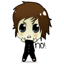 Akito, funny charming cool school boy sticker #1234525