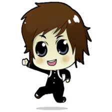 Akito, funny charming cool school boy sticker #1234527