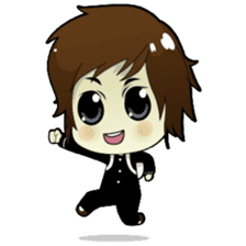 Akito, funny charming cool school boy sticker #1234527