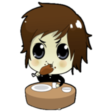 Akito, funny charming cool school boy sticker #1234530