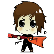 Akito, funny charming cool school boy sticker #1234533