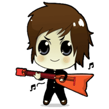 Akito, funny charming cool school boy sticker #1234533